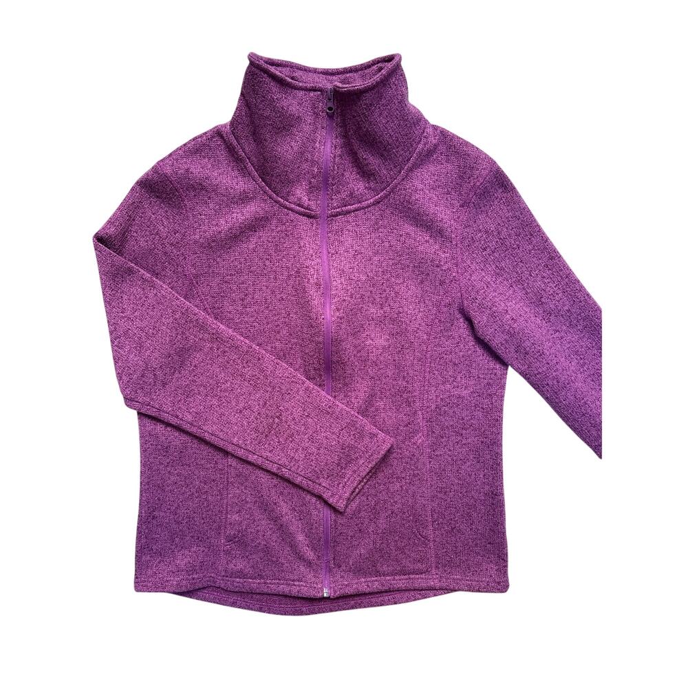 Faded Glory Women's Purple Plush Fleece Full Zip Jacket, Size L (1069)